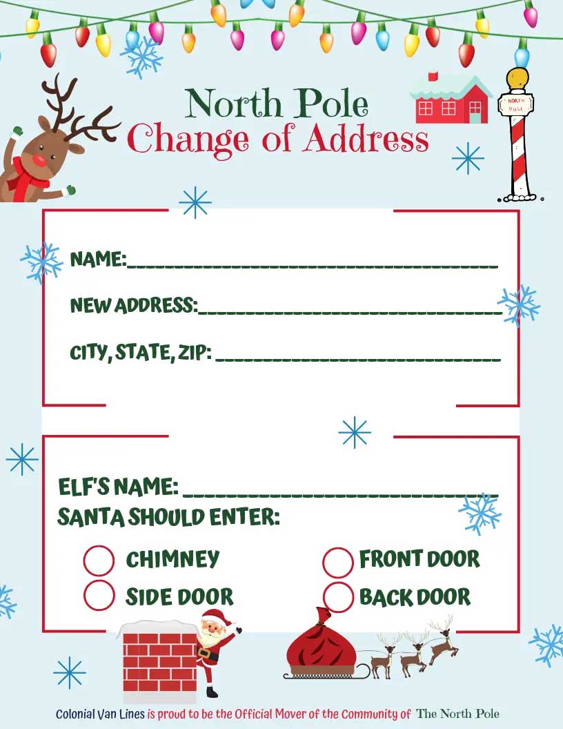 North Pole Address Update Form