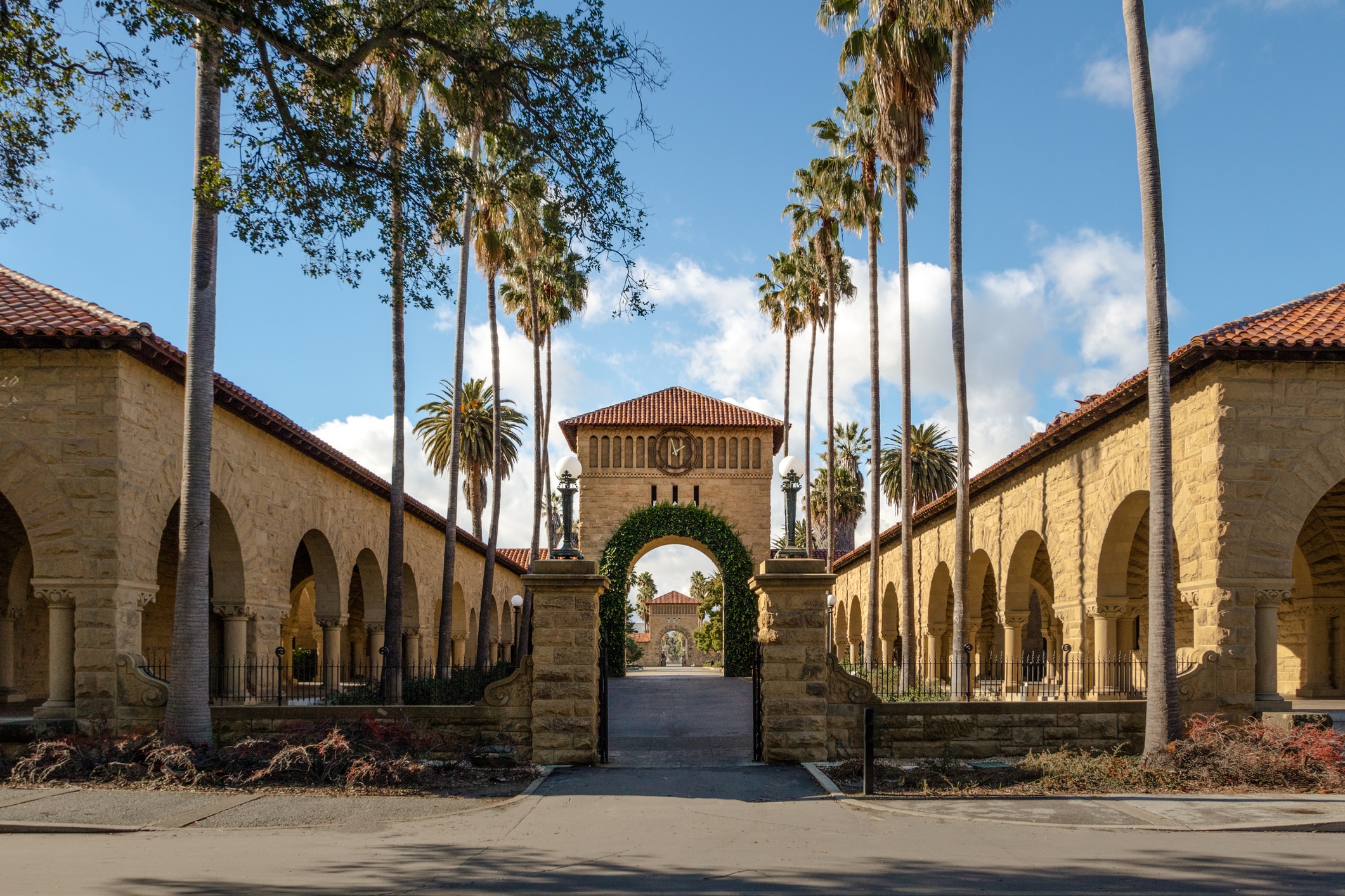 Entrance to Stanford University, representing California's top-tier higher education opportunities