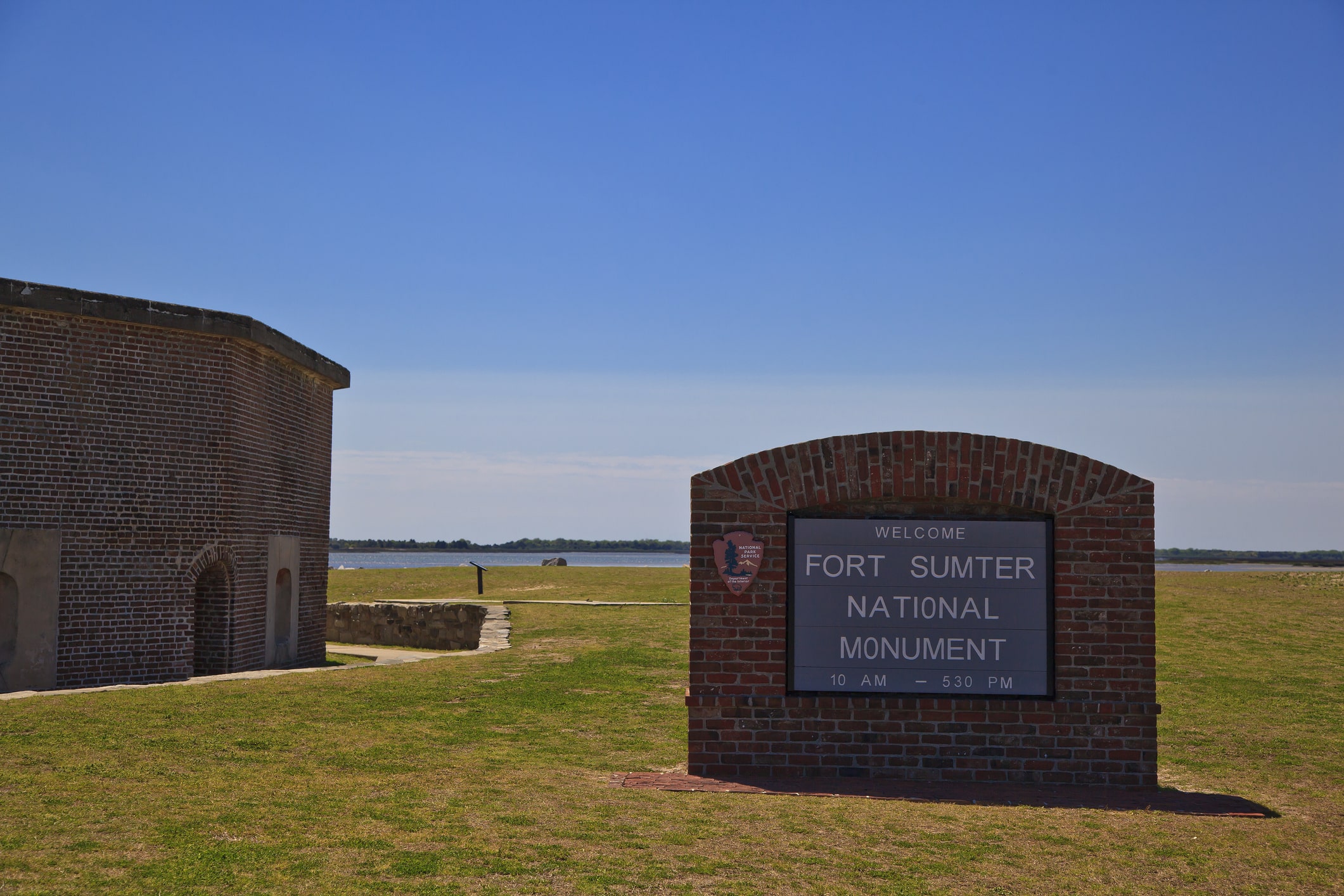 Welcome signage at Fort Sumter, a historic site offering rich history for those moving to South Carolina