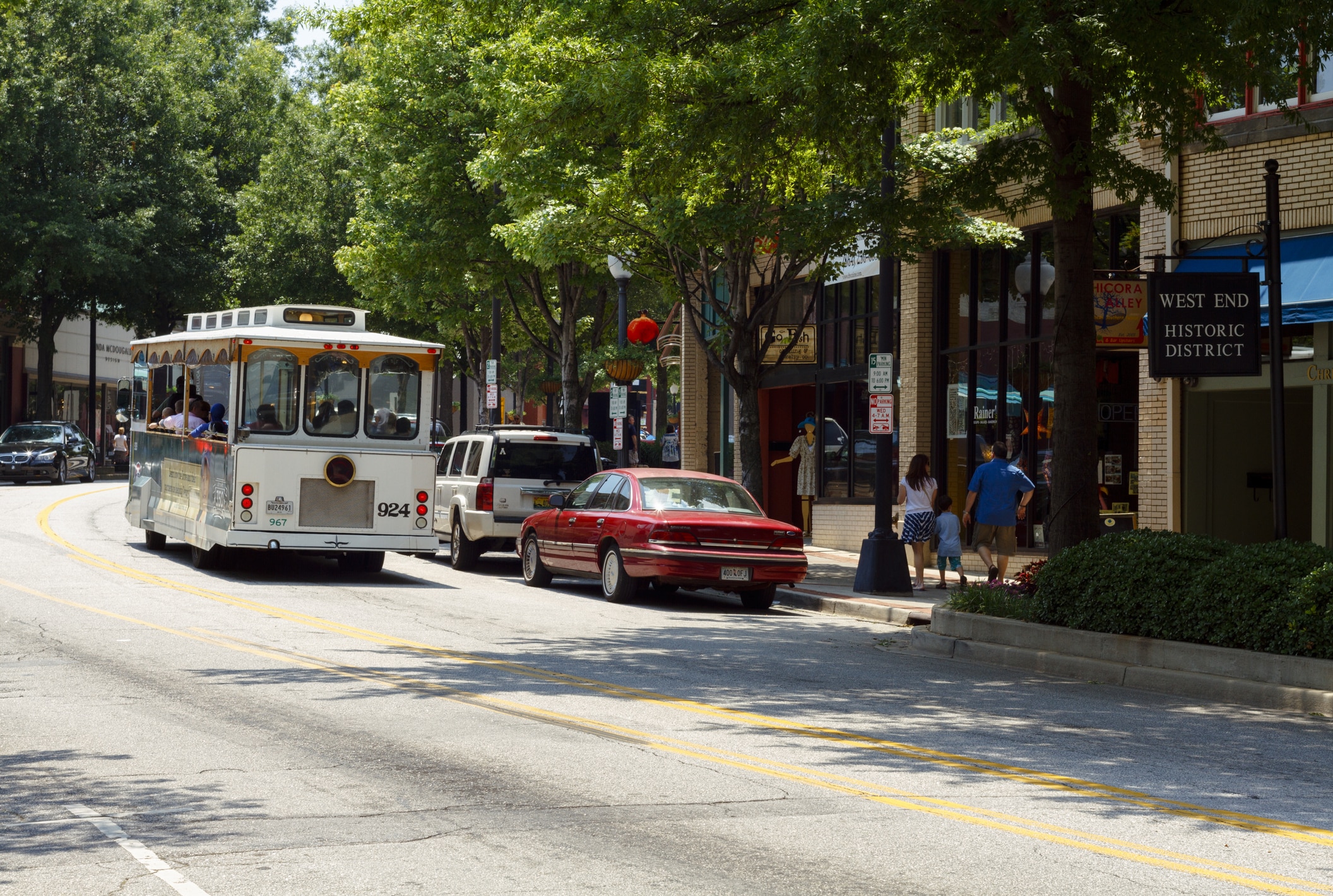 Flourishing retail area of Augusta Street — an upscale, close-knit community that's perfect for those moving to Greenville