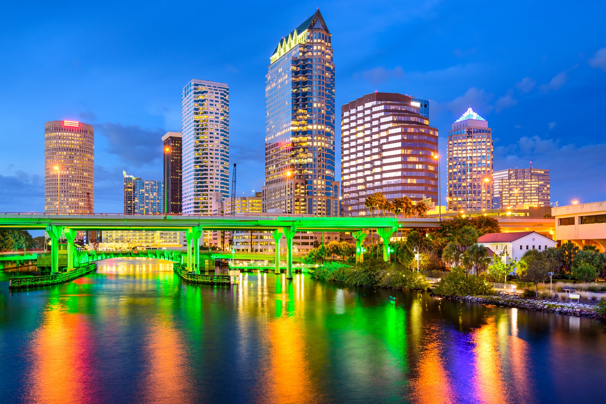 Stunning nighttime view of Tampa, hinting at the rich, vibrant life awaiting those moving to Tampa