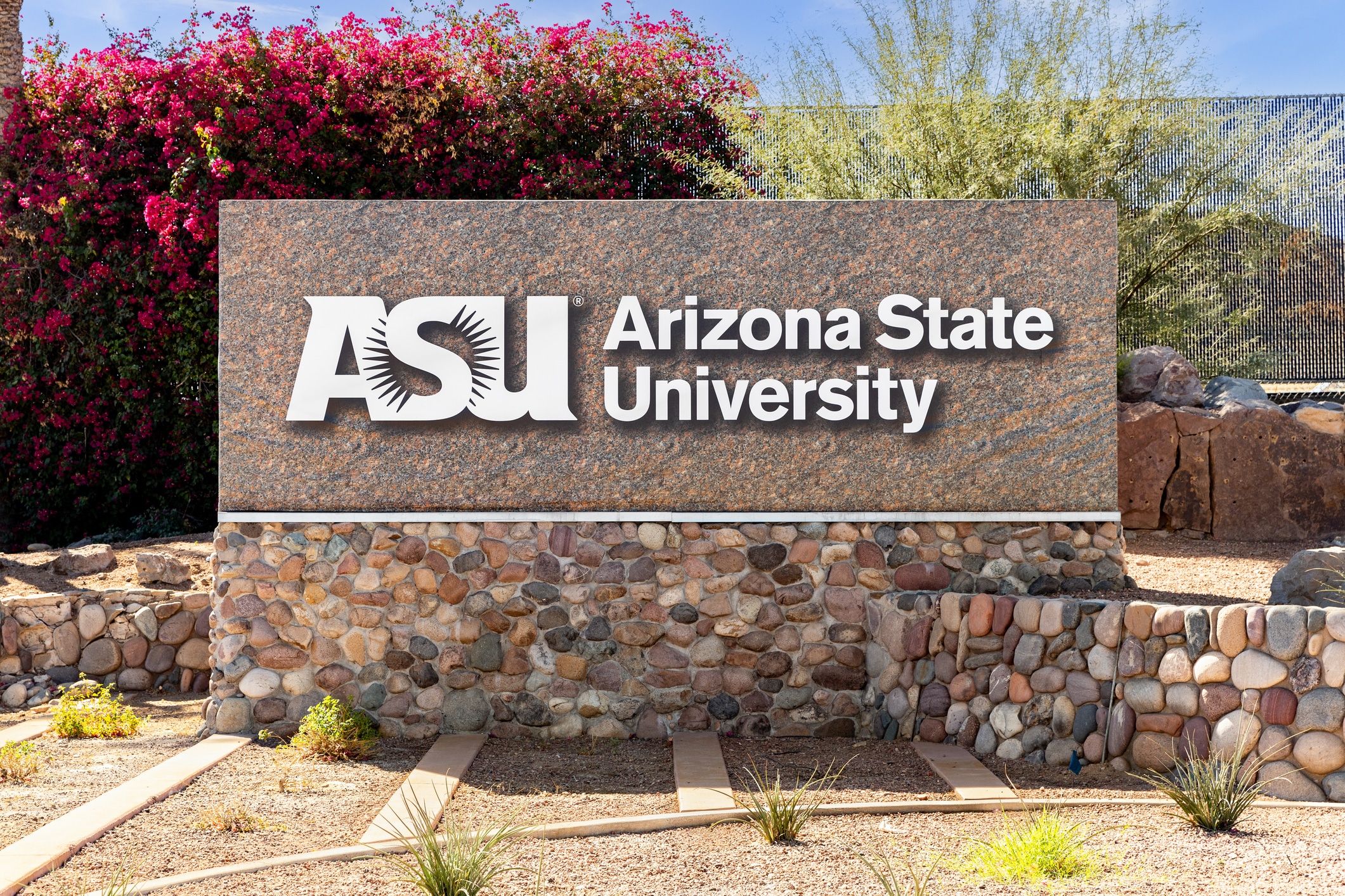 Arizona State University sign, located in one of the best neighborhoods in Phoenix