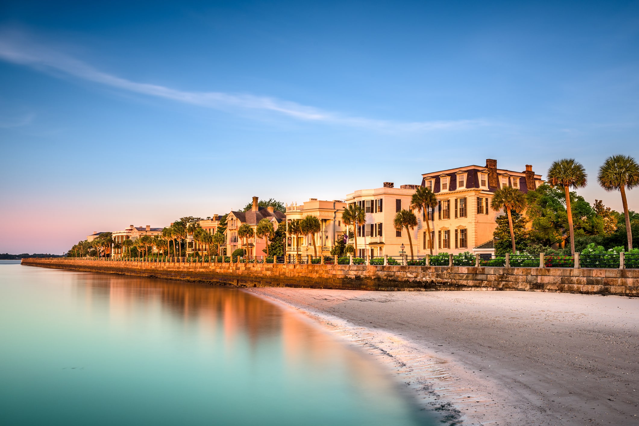 Breathtaking sunset coastal view of Hilton Head Island in Charleston, SC, one of the best beach towns to move to