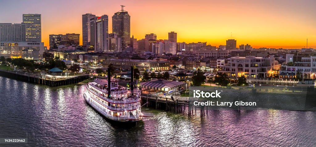 City of New Orleans at sunset City of New Orleans at sunset