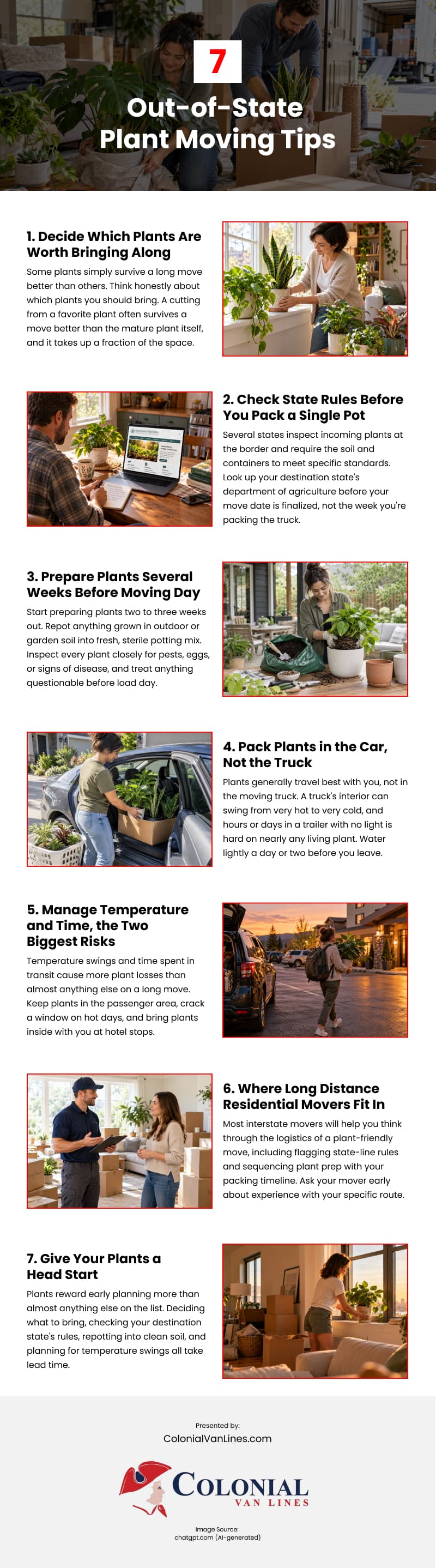 7 Out-of-State Plant Moving Tips Infographic 7 Out-of-State Plant Moving Tips Infographic